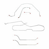 t Fits 1964 Chevy Malibu Hardtop w/ Power Drum, Complete Brake Line Kit CBK0263SS Fine Lines