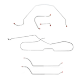 t Fits 1964 Chevy Malibu Hardtop w/Manual Drum, Complete Brake Line Kit CBK0260SS Fine Lines