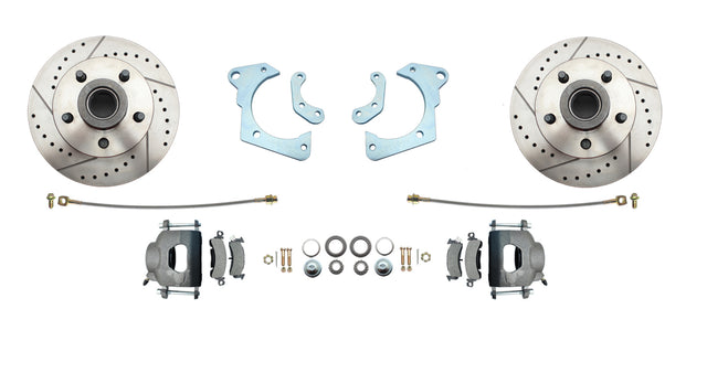 1965-1968 GM Full Size Disc Brake Kit Drilled/Slotted Rotors DBK6568LX Brakes MBM
