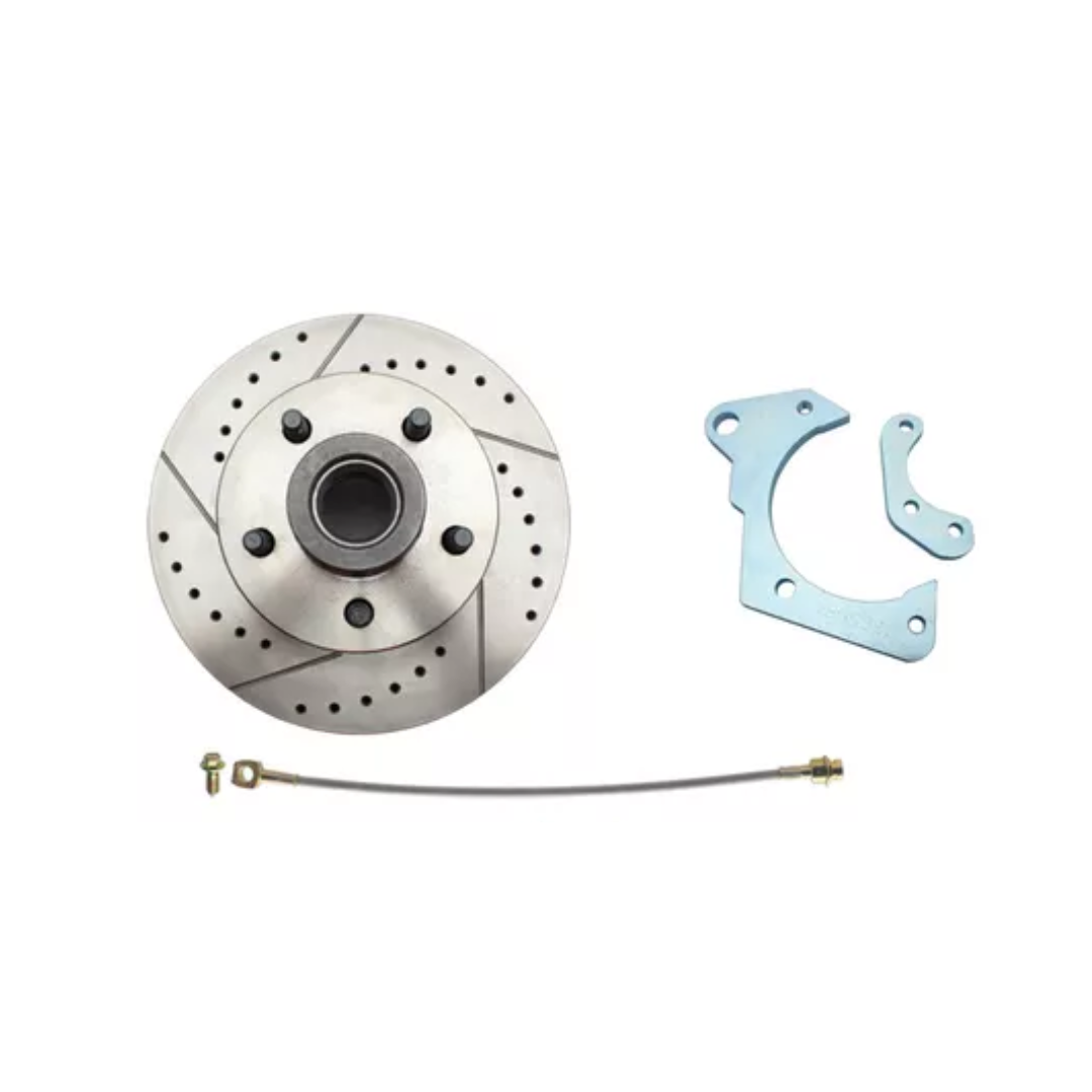 1965-1968 GM Full Size Disc Brake Kit Drilled/Slotted Rotors DBK6568LX Brakes MBM