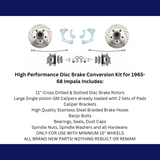 1965-1968 GM Full Size Disc Brake Kit Drilled/Slotted Rotors DBK6568LX Brakes MBM