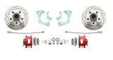 1965-1968 GM Full Size Disc Brake Kit Drilled/Slotted Rotors-Red DBK6568LXR Brakes MBM