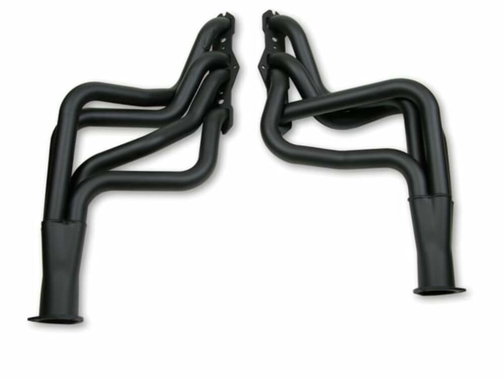 Hooker Competition Fits 1965-1974 Olds Cutlass/442, 400-455ci, Long Tube Headers - Painted 3902HKR for 1965-1974 Oldsmobile black long tube