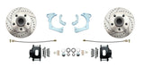 t Fits 1965-68 GM Full Size Disc Brake Kit Drilled/Slotted Rotors-Black DBK6568LXB MBM Brakes