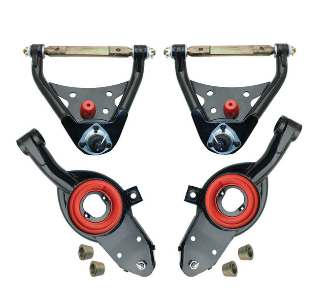 Fits 1965-70 GM Chevrolet Full Size, Upper&Lower Tubular Control Arms for 1965-1970 Chevy Impala 1 inch steel black fits-1965-70-gm-chevrolet-full-size-upper-lower-tubular-control-