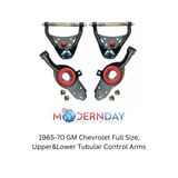 Fits 1965-70 GM Chevrolet Full Size, Upper&Lower Tubular Control Arms for 1965-1970 Chevy Impala 1 inch steel black fits-1965-70-gm-chevrolet-full-size-upper-lower-tubular-control-