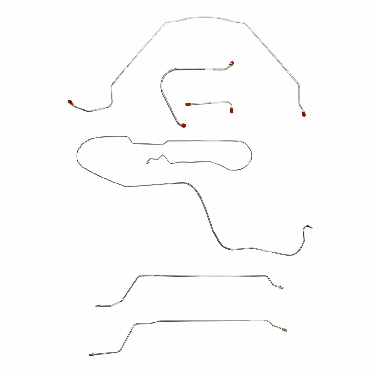 Complete Brake Line Kit for 1965 Chevy Malibu Hardtop w/ Manual Drum ABS drum brakes stainless steel