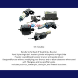 t Fits 1966-1977 Ford Bronco Power Brake Conversion Kit Firewall Mount PBUFT12504A MBM Brakes