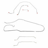 Brake Line for 1966 Chevy Malibu Convertible w/ Power Drum, Complete ABS drum brakes stainless steel