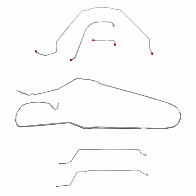 Brake Line for 1966 Chevy Malibu Convertible w/ Power Drum, Complete ABS drum brakes stainless steel