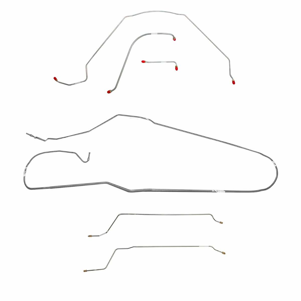 Brake Line for 1966 Chevy Malibu Convertible w/ Power Drum, Complete ABS drum brakes stainless steel