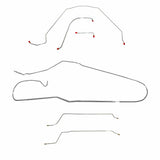 Brake Line for 1966 Chevy Malibu Convertible w/ Power Drum, Complete ABS drum brakes stainless steel