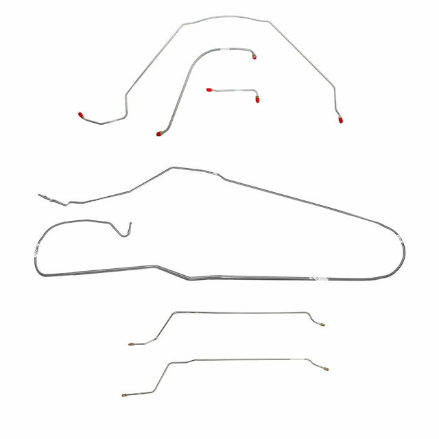 Brake Line for 1966 Chevy Malibu Convertible w/ Power Drum, Complete ABS drum brakes stainless steel