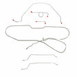 t Fits 1966 Chevy Malibu Hardtop w/ Manual Drum, Complete Brake Line Kit CBK0276SS Fine Lines