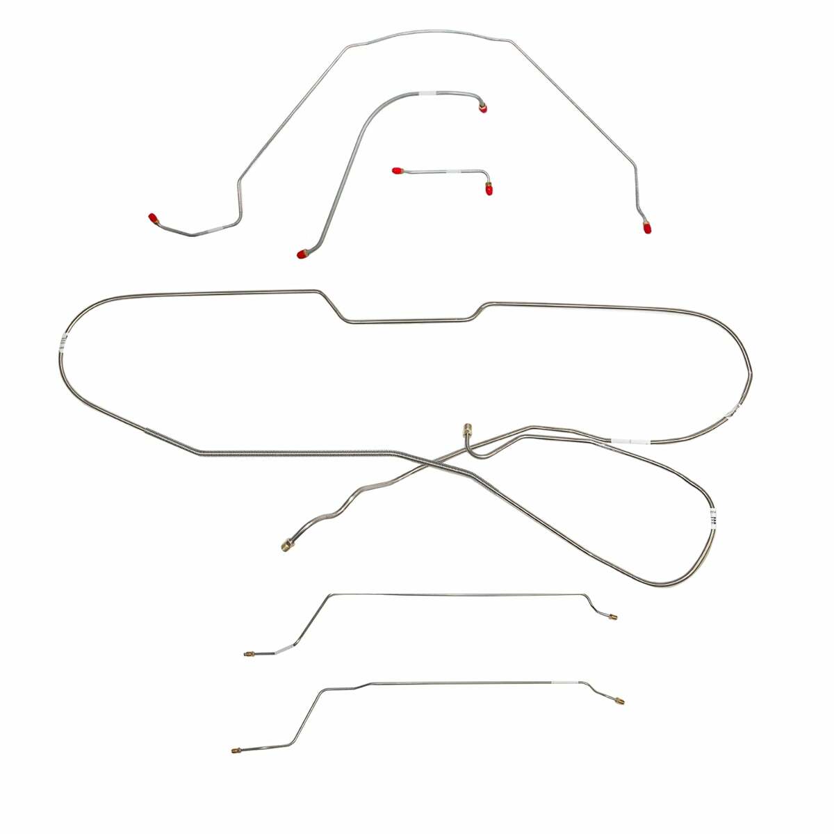 Complete Brake Line Kit for 1966 Chevy Malibu Hardtop w/ Power Drum ABS drum brakes stainless steel