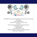 t Fits 1967-1969 Camaro/ Firebird & 68-74 Chevy Nova Front Disc Brake Kit DBK6769 MBM Brakes
