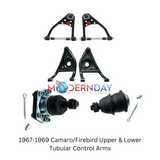 Fits 1967-1969 Camaro/Firebird Upper & Lower Tubular Control Arms for 1967-1969 Chevy El Camino steel black disc brake fits-1967-1969-camaro-firebird-upper-lower-tubular-control-ar