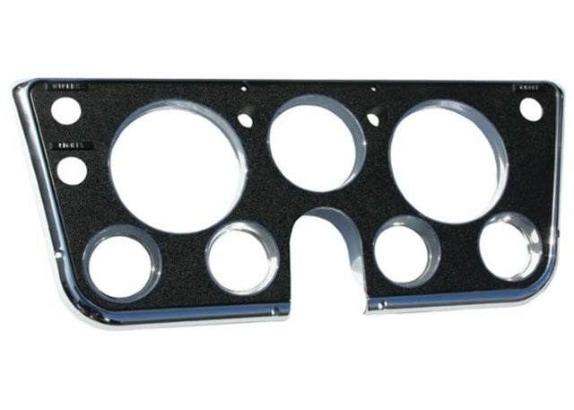 1967-68 C10 Pickup Instrument Bezel-7 Hole-With Choke-Chrome/Black INST68B