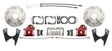 1967-69 Camaro 10/12; Disc Brake w/E-Brake&Slotted Rotor-Red DBK1012SLX-R Brakes MBM