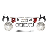 1967-69 Camaro 10/12; Disc Brake w/E-Brake&Slotted Rotor-Red DBK1012SLX-R Brakes MBM
