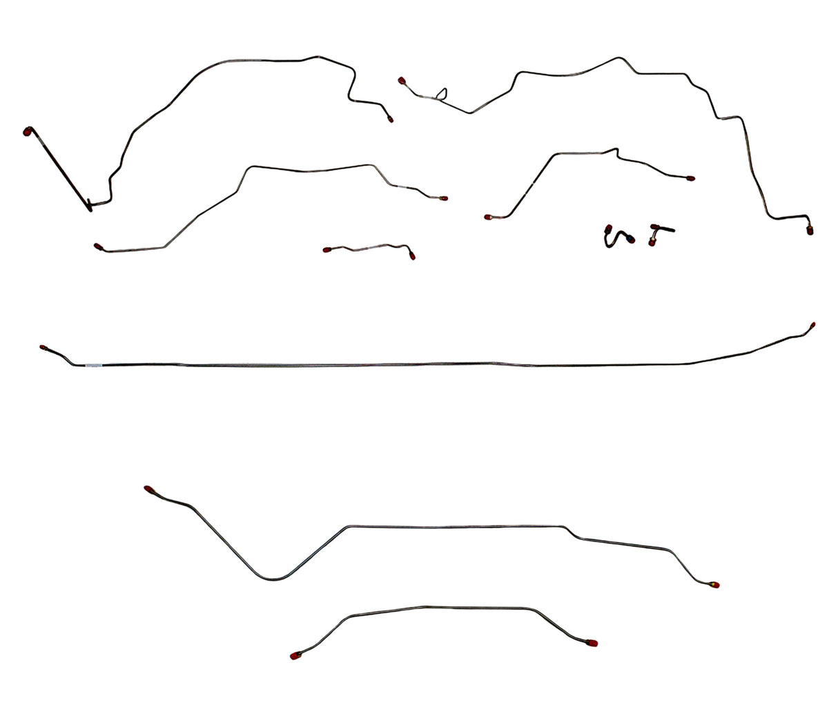 Complete Brake Line Kit for 1967-1970 Chevy C10 / GM C1500 Truck Power Brakes ABS 2WD long bed stainless steel
