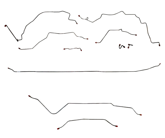 Complete Brake Line Kit for 1967-1970 Chevy C10 / GM C1500 Truck Power Brakes ABS 2WD long bed stainless steel