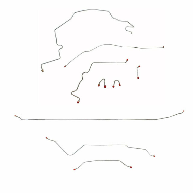 Complete Brake Line Kit for 1967-1970 Chevy C10 / GM C1500 Truck Power Brakes ABS 2WD long bed stainless steel