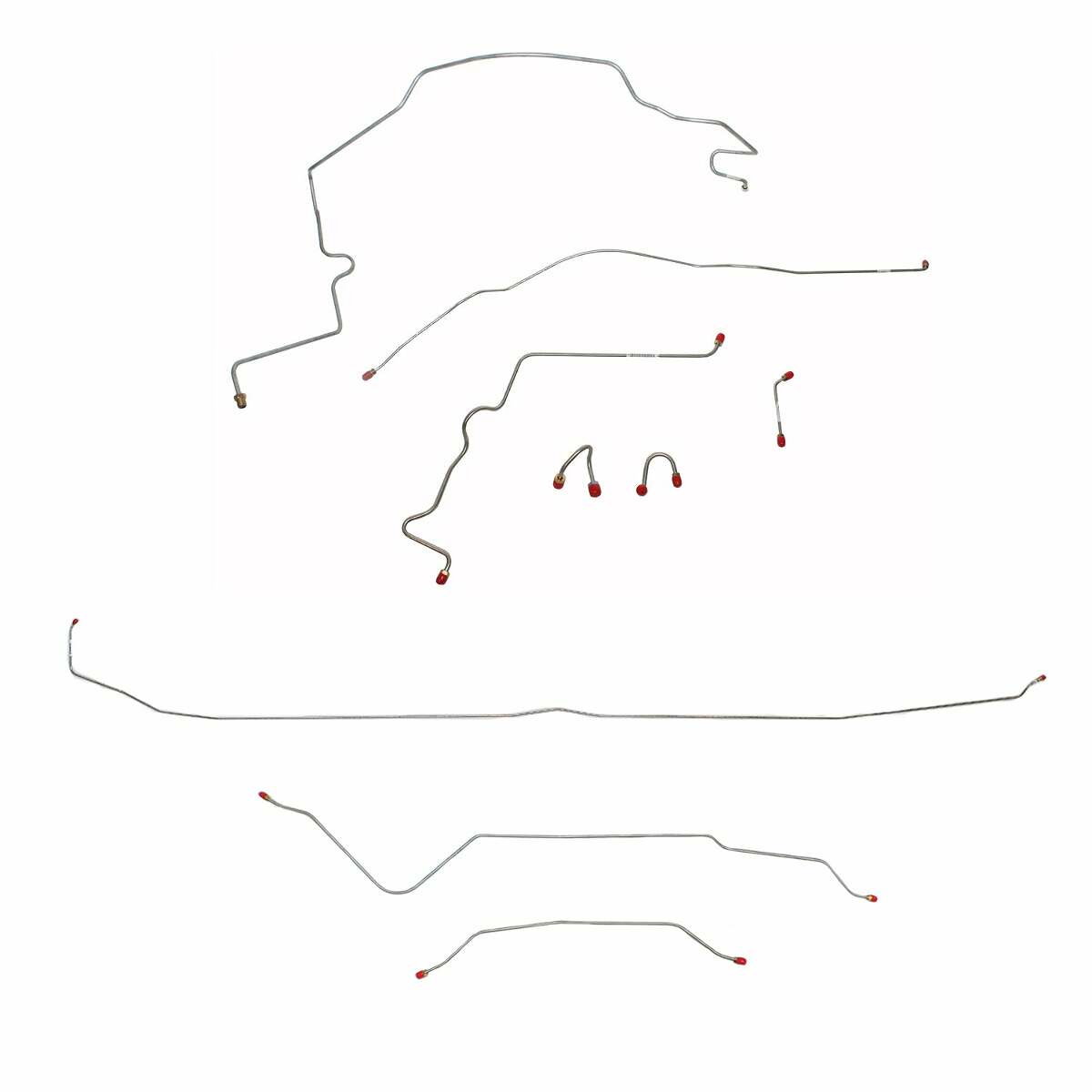 Complete Brake Line Kit for 1967-1970 Chevy C10 / GM C1500 Truck Power Brakes ABS 2WD long bed stainless steel