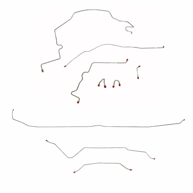 Complete Brake Line Kit for 1967-1970 Chevy C10 / GM C1500 Truck Power Brakes ABS 2WD long bed stainless steel