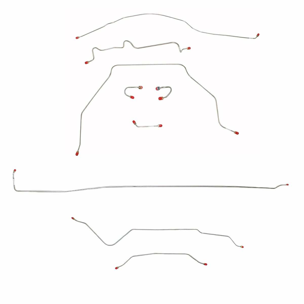 Complete Brake Line Kit for 1967-1970 Chevy C10 / GM C1500 Truck Power Brakes ABS 2WD short bed stainless steel