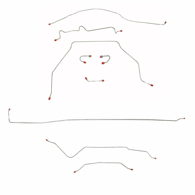 Complete Brake Line Kit for 1967-1970 Chevy C10 / GM C1500 Truck Power Brakes ABS 2WD short bed stainless steel