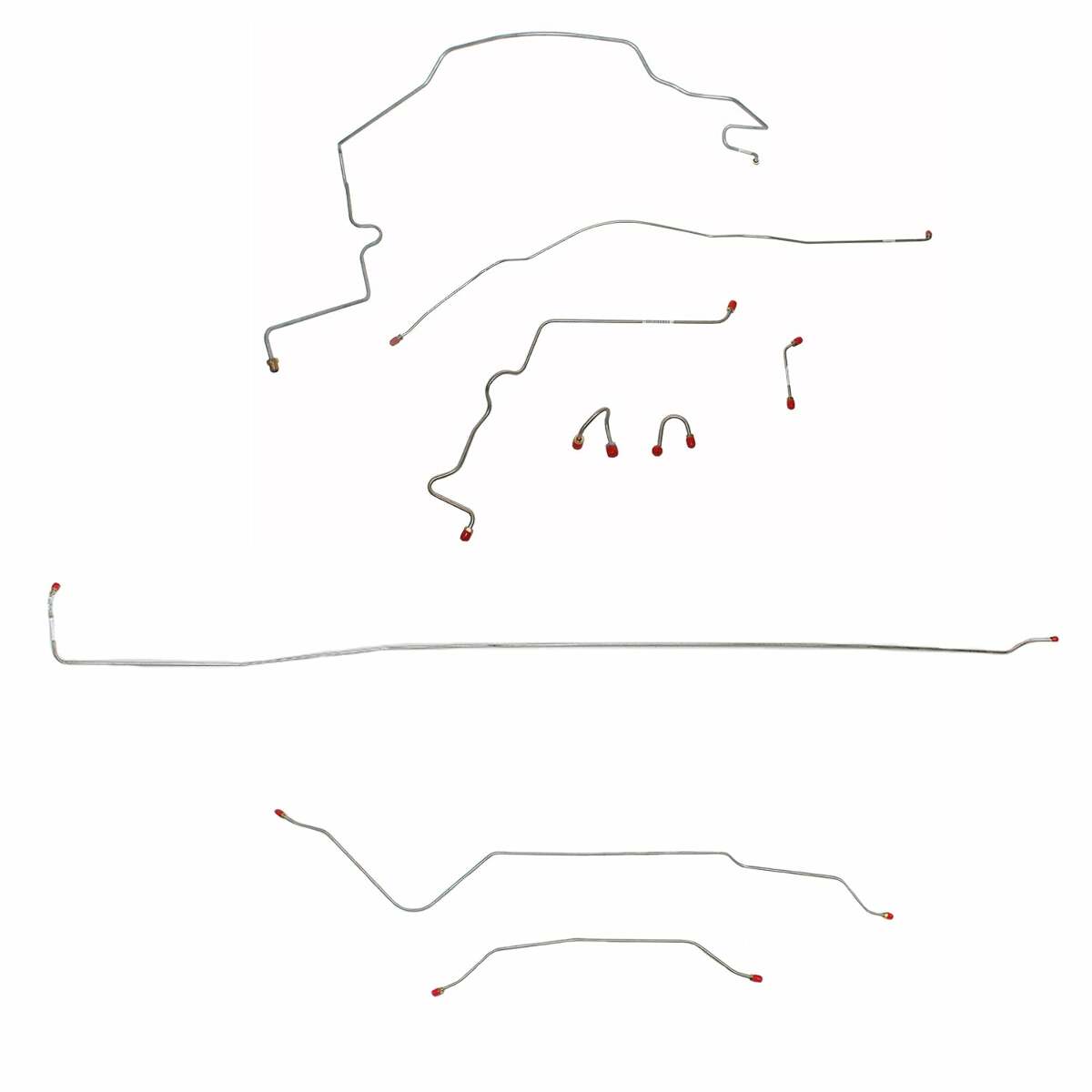 Complete Brake Line Kit for 1967-1970 Chevy C10 / GM C1500 Truck Power Brakes ABS 2WD short bed stainless steel