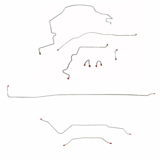 Complete Brake Line Kit for 1967-1970 Chevy C10 / GM C1500 Truck Power Brakes ABS 2WD short bed stainless steel
