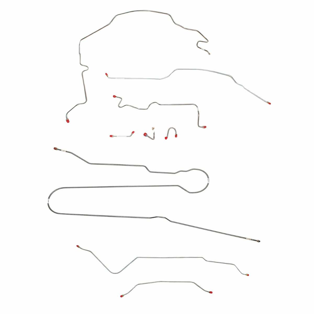 Complete Brake Line Kit for 1967-1970 Chevy C10 / GM C1500 Truck Standard Brakes King Pins ABS 2WD stainless steel