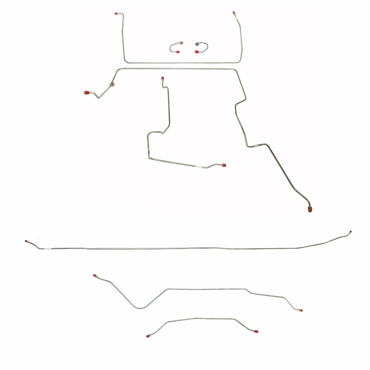 Complete Brake Line Kit for 1967-1970 Chevy C10 / GM C1500 Truck Standard Brakes ABS 2WD long bed stainless steel