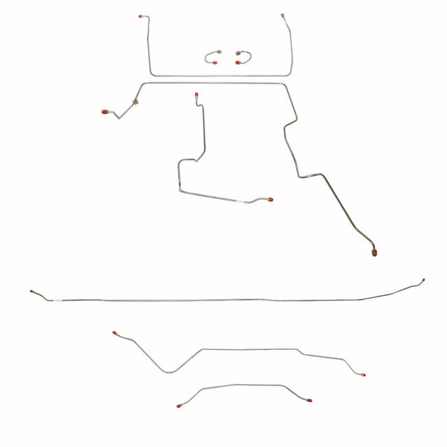 Complete Brake Line Kit for 1967-1970 Chevy C10 / GM C1500 Truck Standard Brakes ABS 2WD long bed stainless steel