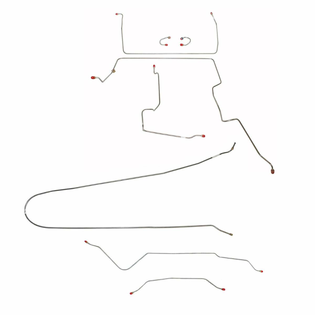 Complete Brake Line Kit for 1967-1970 Chevy C10 / GM C1500 Truck Standard Brakes ABS 2WD short bed stainless steel