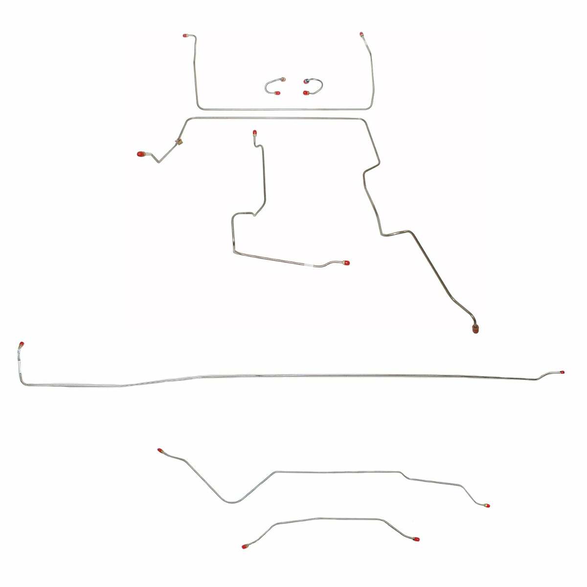 Complete Brake Line Kit for 1967-1970 Chevy C10 / GM C1500 Truck Standard Brakes ABS 2WD short bed stainless steel
