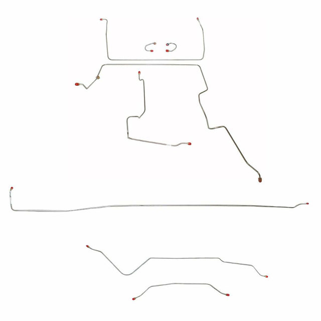 Complete Brake Line Kit for 1967-1970 Chevy C10 / GM C1500 Truck Standard Brakes ABS 2WD short bed stainless steel