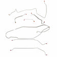 Complete Brake Line Kit for 1967 LeMans/GTO w/Manual Drum, Hardtop; ABS stainless steel