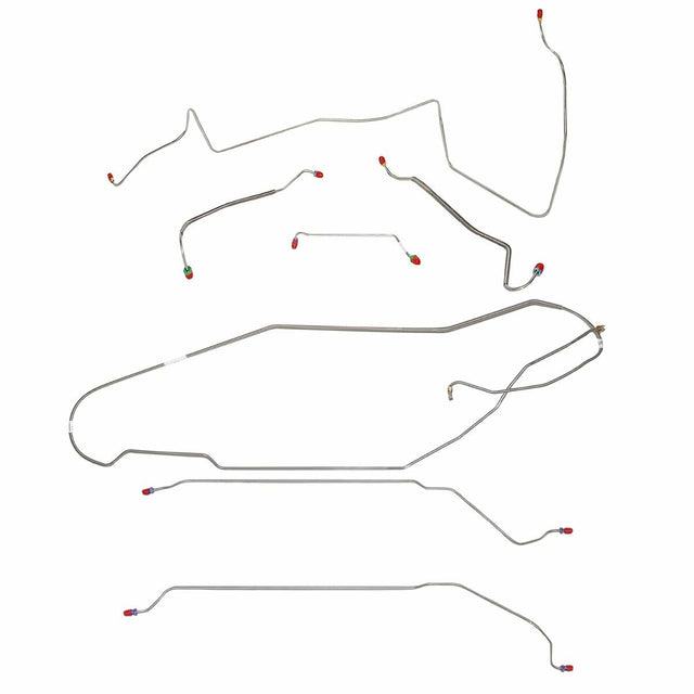 Complete Brake Line Kit for 1967 LeMans/GTO w/Manual Drum, Hardtop; ABS stainless steel