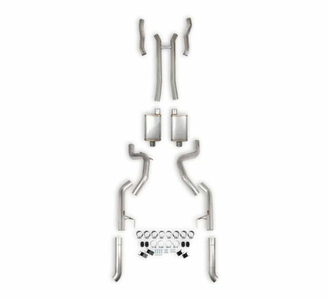 Hooker BlackHeart Fits 1968-1970 Mopar B-Body 3.0" 304 S/S Gen III Hemi Swap Exhaust System for 1968-1970 Dodge Road Runner black stainless steel long tube