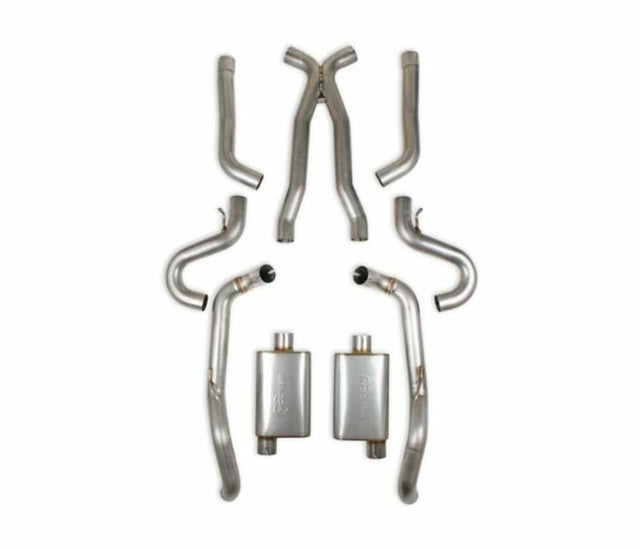 Hooker BlackHeart Fits 1968-1972 GM A-Body (2-Door) 3 inch 304SS Exhaust System 70501354-RHKR for 1968-1972 Chevy El Camino black stainless steel