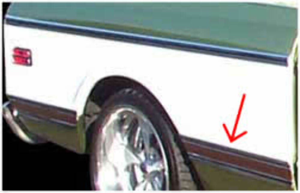 t Fits 1969-1972 Chevrolet Blazer Bed Molding-Front Of Wheel-Longbed-Black MFBL91R Brothers Trucks