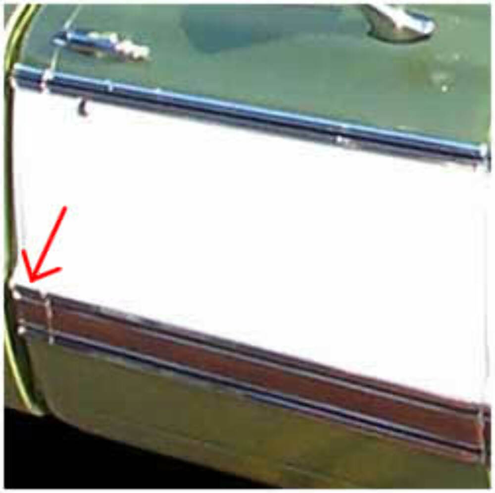 1969-1972 Chevrolet Blazer; Cab Molding - Lower - Black MFB70RH