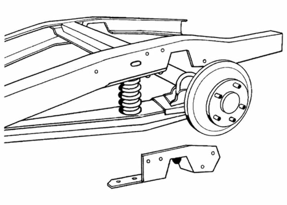 1969-1972 Chevrolet Blazer; Rear C-Notch Frame Kit - Standard CNK6372