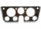 1969-72 Blazer Instrument Bezel-7 Hole W/ Gauges-Chrome/Woodgrain INST305