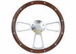 1969 Blazer Steering Wheel-Custom-Polished/Wood-Bowtie STRF8PW160-69