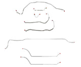 Complete Brake Line Kit for 1969 Chevy Malibu Hardtop w/ Power Disc ABS disc brakes stainless steel