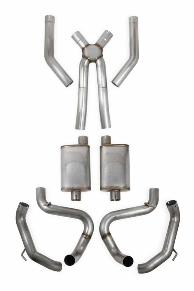 Hooker BlackHeart Fits 1970-1974 Camaro, 3", LS Swap Exhaust System- S/S 70501386-RHKR for 1970-1974 Chevy Firebird black polished stainless steel